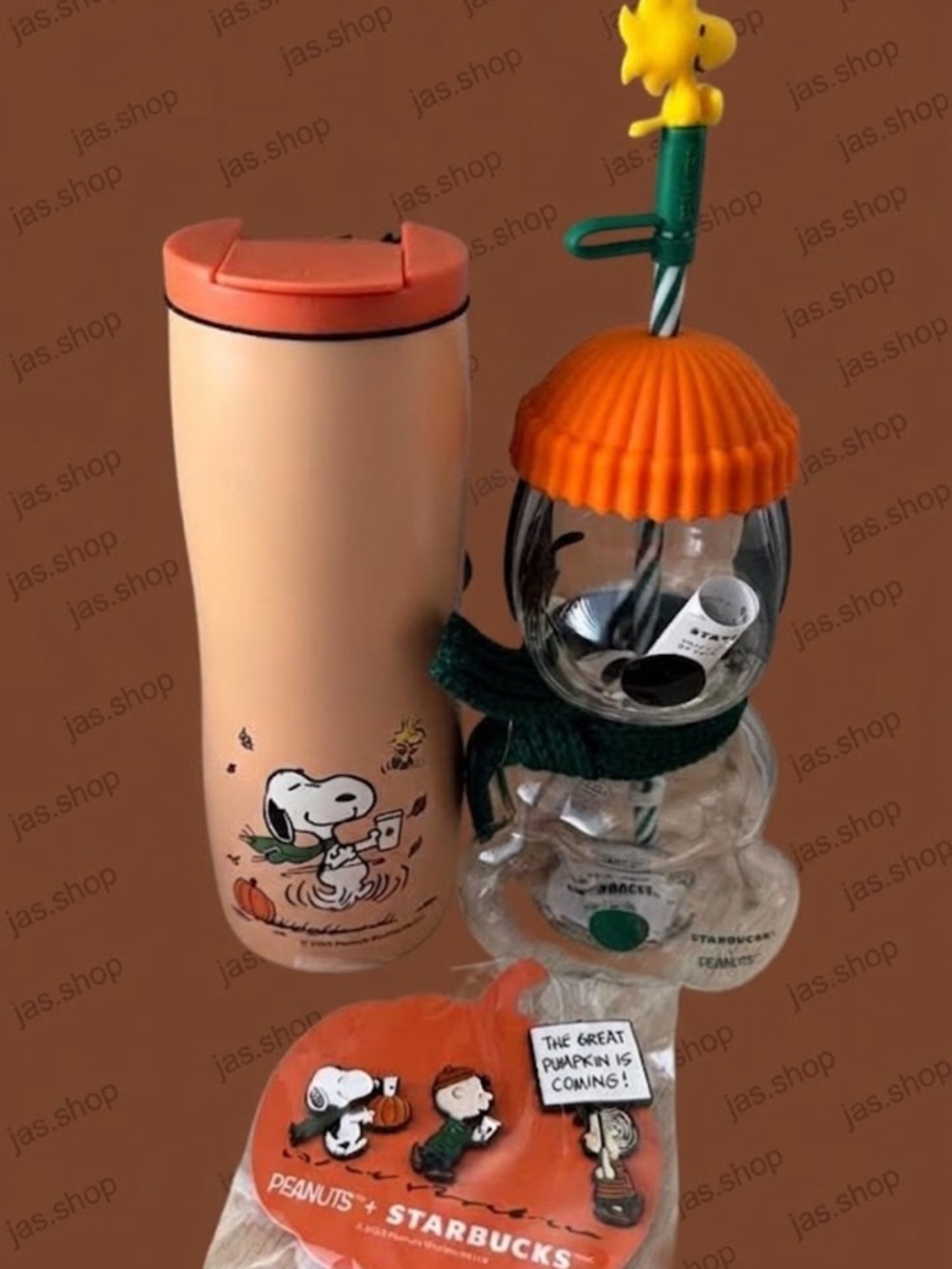 Snoopy Starbucks Cups and Pin Set bundle
